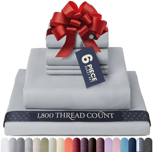 BELADOR Silky Soft King Sheet Set - 6 Piece Bed Sheets for King Size Bed, Secure-Fit Deep Pocket ... | Amazon (US)