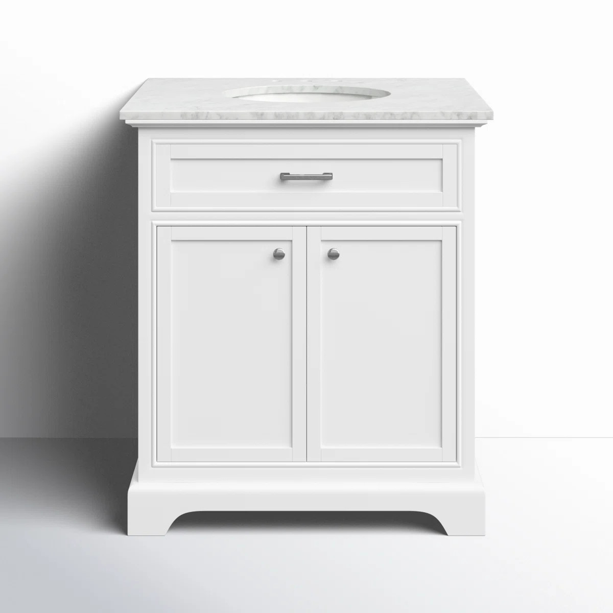 Hermes 30'' Single Bathroom Vanity with Marble Top | Wayfair North America