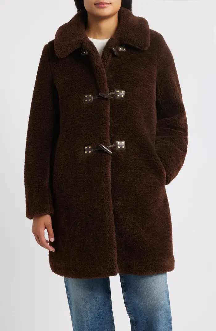 Sam Edelman Faux Fur Toggle Coat | Nordstrom | Nordstrom