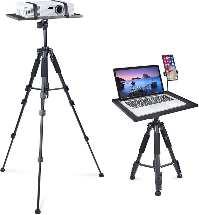 Projector Tripod Stand, Laptop Tripod Stand, Outdoor Projector Stand Adjustable Tall from 17.6 to... | Amazon (US)