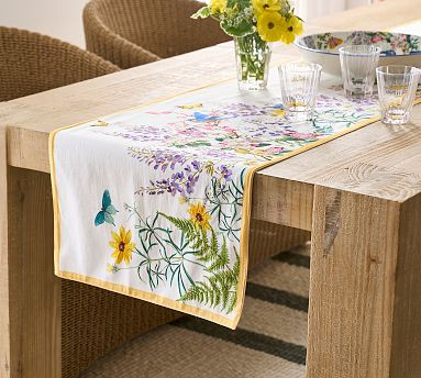 Meadow Cotton Table Runner | Pottery Barn (US)