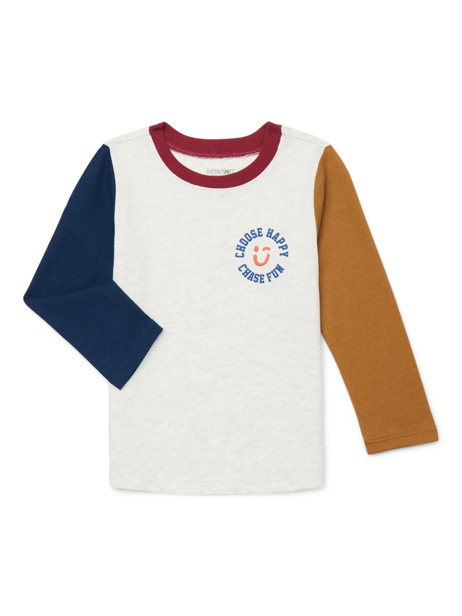 Garanimals Toddler Boys Colorblocked Ringer Graphic Tee with Long Sleeves, Sizes 18M-5T | Walmart (US)