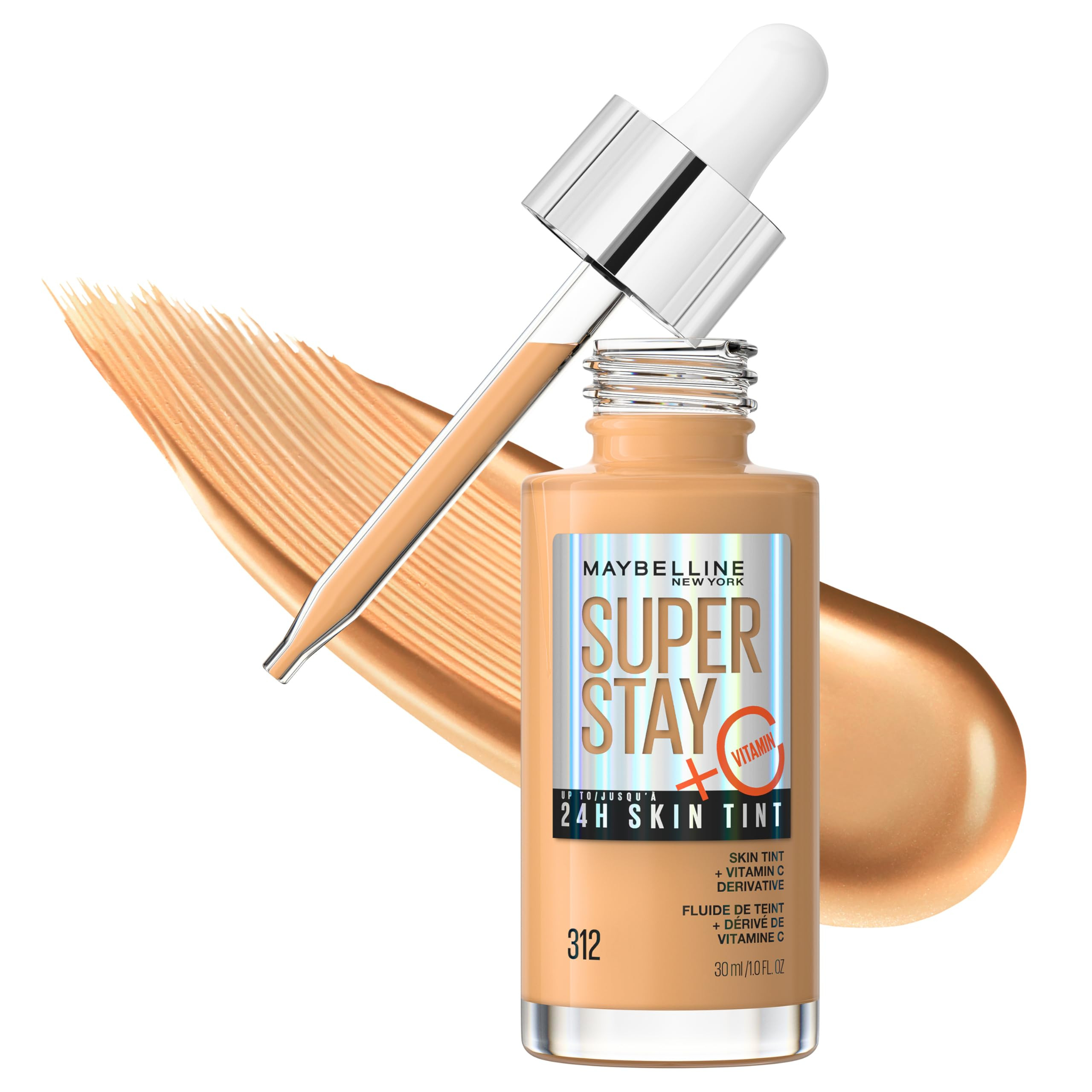 Maybelline Super Stay Up to 24HR Skin Tint, Radiant Light-to-Medium Coverage Foundation, Makeup I... | Amazon (US)