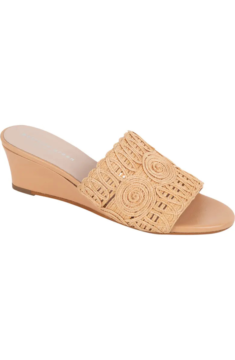 patricia green Siesta Raffia Wedge Slide Sandal (Women) | Nordstrom | Nordstrom