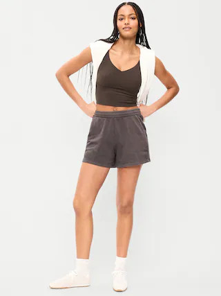 Extra High-Waisted Sweat Shorts -- 5-inch inseam | Old Navy (US)