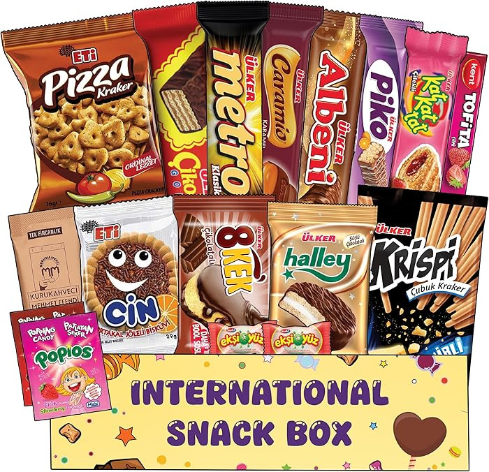International Snack Box, 14 Unique Treats, Snacks From Around the World, Uniqe Snacks for Office,... | Amazon (US)
