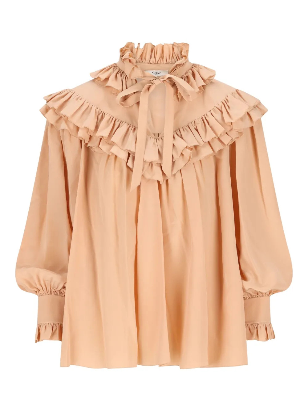 Blusa com babados | Farfetch (BR)