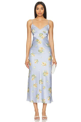 Bardot Malinda Slip Dress in Baby Blue Floral from Revolve.com | Revolve Clothing (Global)