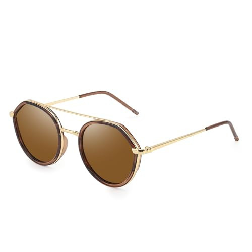 DreamCalf Retro Tangle Free Aviator Sunglasses for Women Trendy Round Frame 2026 Fashion Designer lady Shades | Amazon (US)