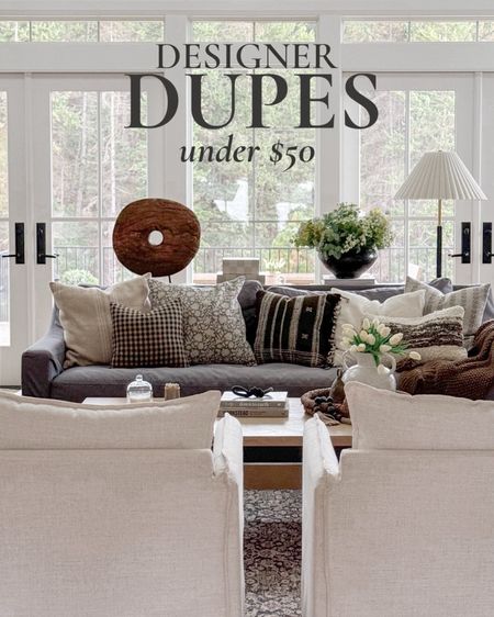 My favorite home decor Designer dupes under $50! 

Home decor, neautral decor, pillows, rug, lamp, vase, spring, summer, mcgee and co, studio McGee, amber interiors, amber Lewis, basket, tray, kitchen decor, arm chair, coffee table, living room 

#LTKfindsunder50 #LTKhome #LTKxTarget