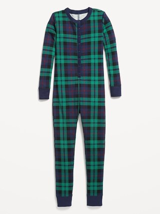 Gender-Neutral Matching Print Snug-Fit One-Piece Pajamas for Kids | Old Navy (US)