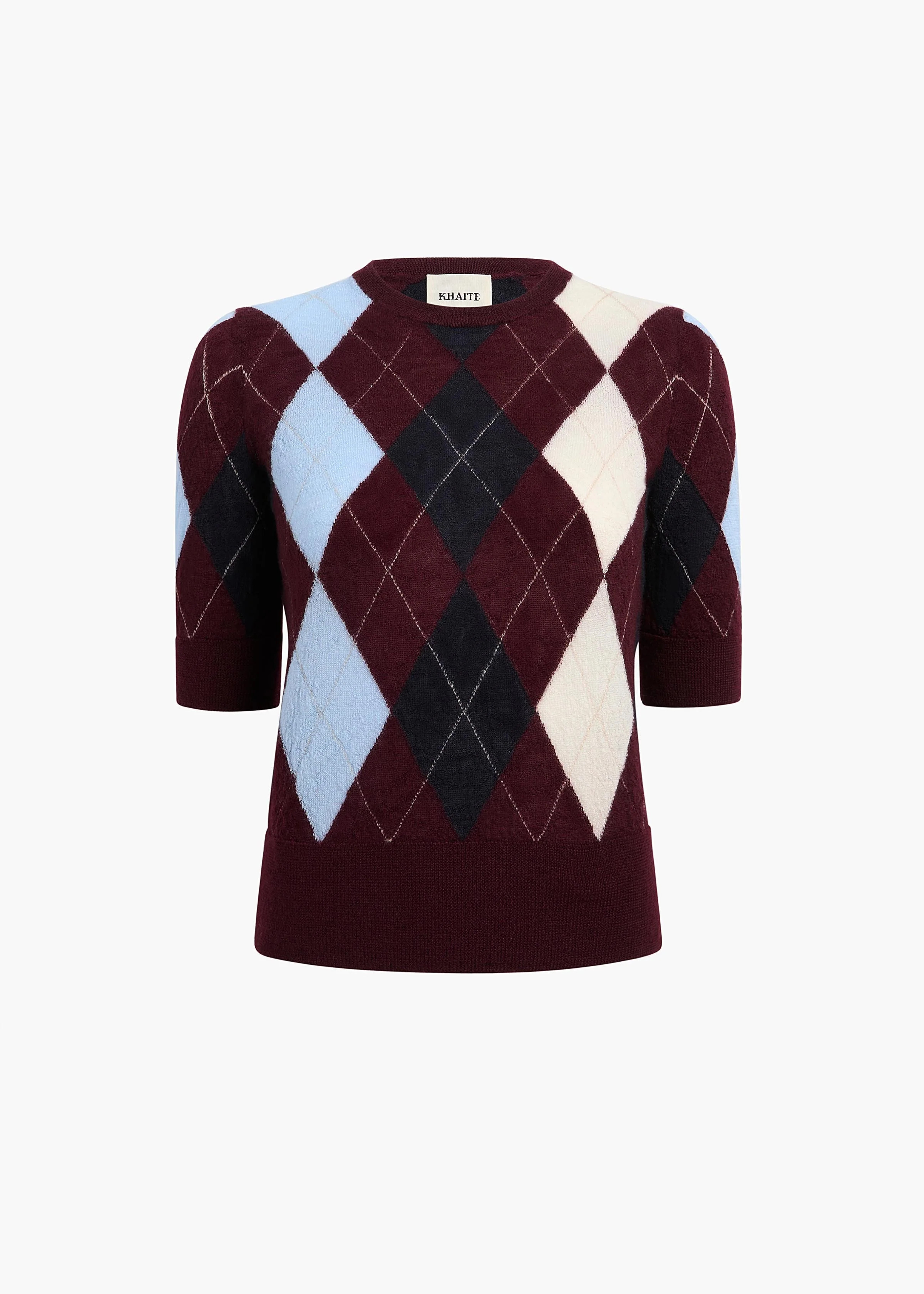 KHAITE - Anders Top In Merlot Multi | Khaite