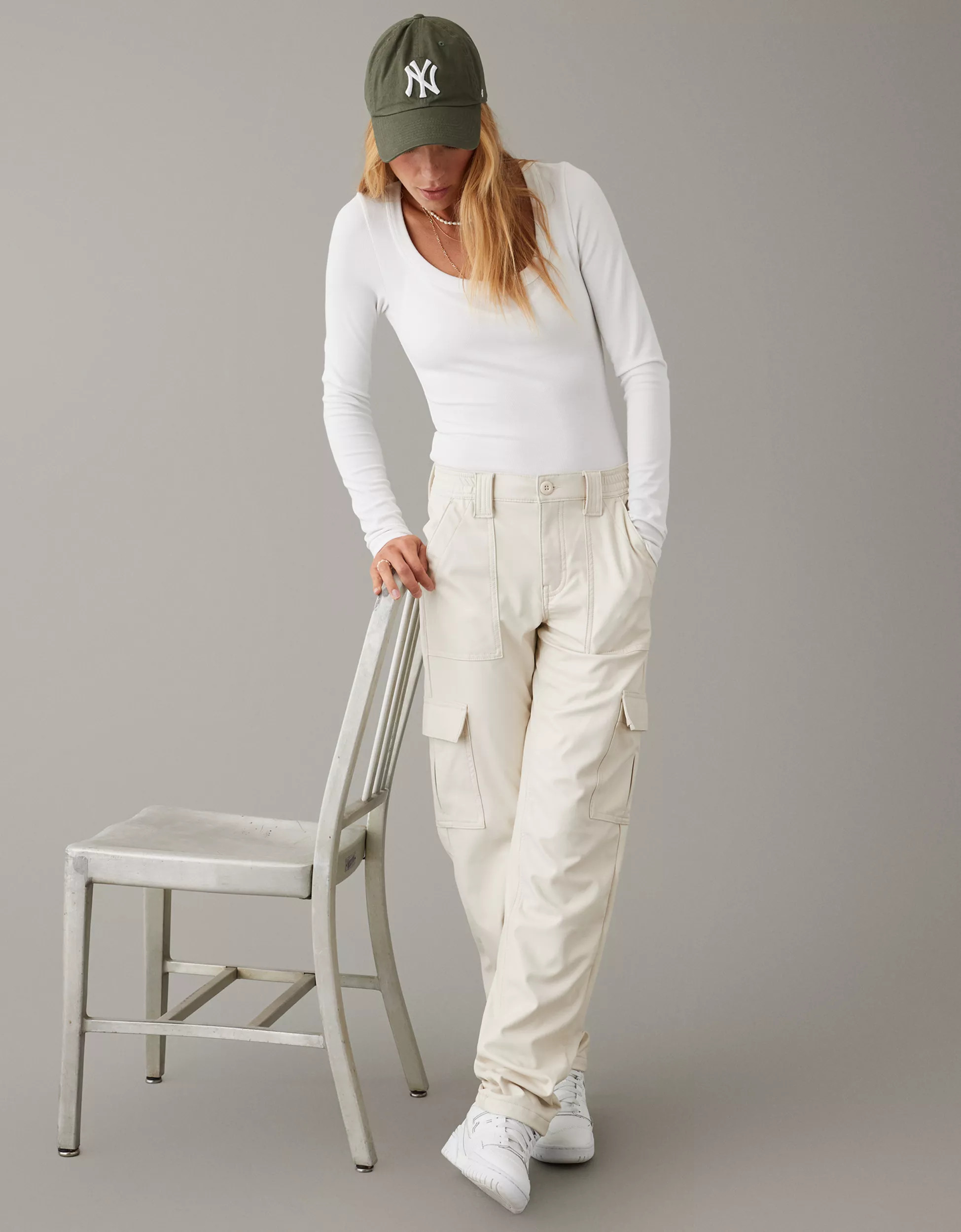 AE Long-Sleeve Scoop Bodysuit | American Eagle Outfitters (US & CA)