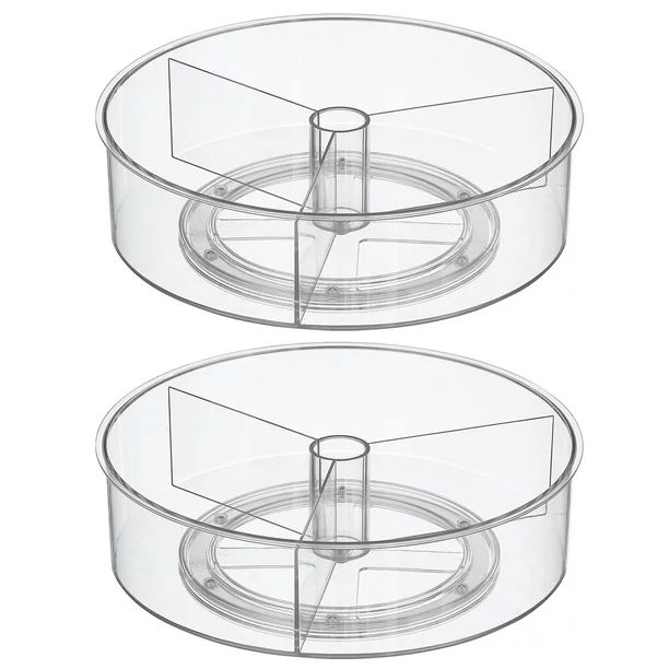 mDesign Lazy Susan Turntable Divided Spinner for Kitchen Cabinet, Pantry, Fridge, Cupboards, Coun... | Walmart (US)