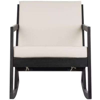 Vernon Rocking Chair Indoor/Outdoor - PAT7013 - Black/Beige - Safavieh | Target