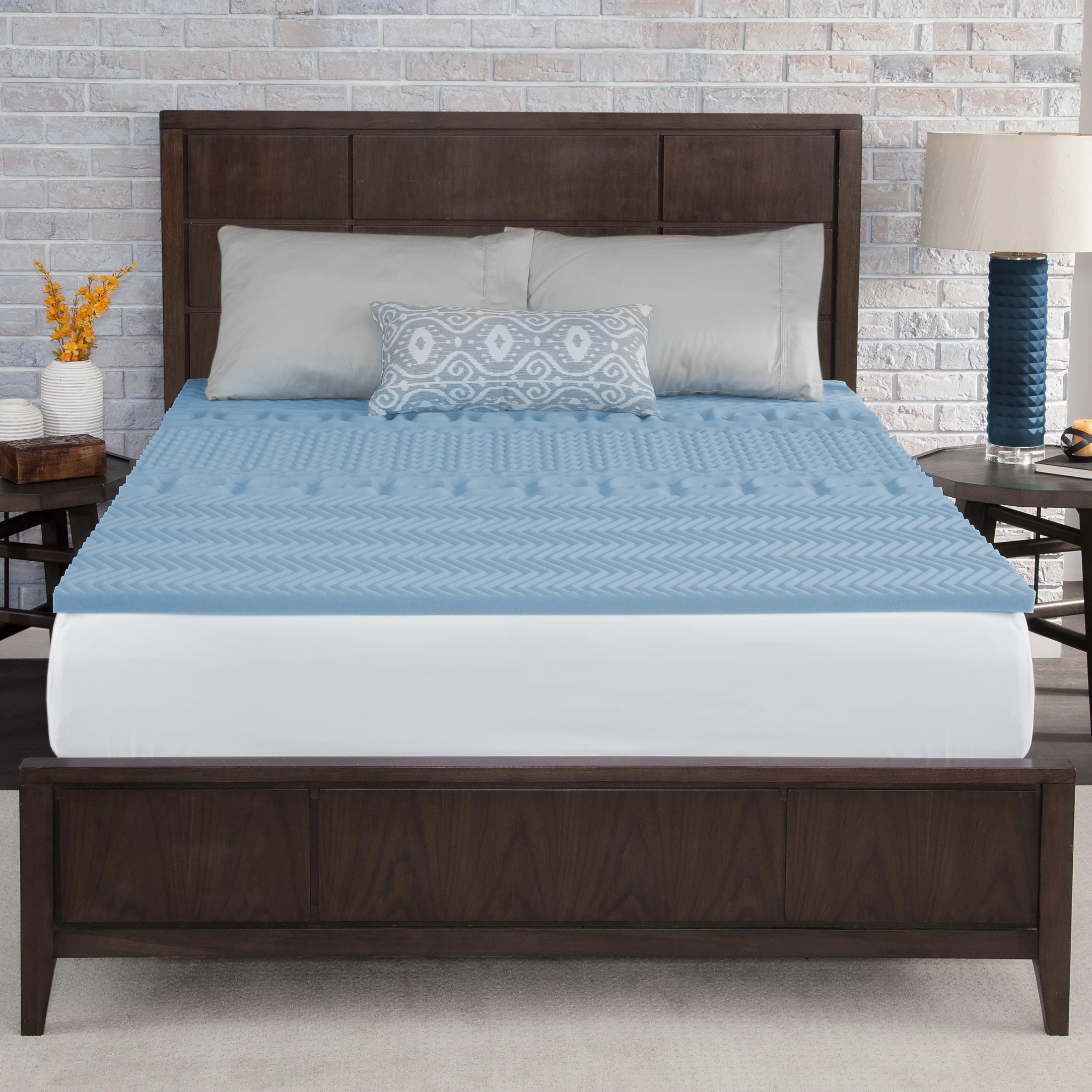 Mainstays 1.5” 7-Zone Reversible Memory Foam Mattress Topper, Twin-XL | Walmart (US)