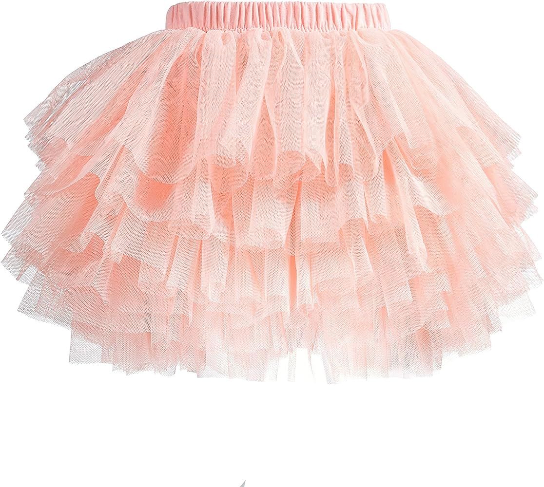 Tutu Skirt for Baby Girl Toddler 6 Layered Tulle Skirts 1-8T | Amazon (US)