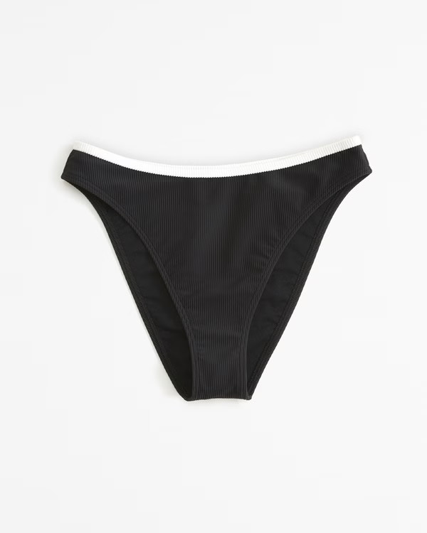 Women's Mid-Rise High-Leg Moderate Bottom | Women's Swimwear | Abercrombie.com | Abercrombie & Fitch (US)
