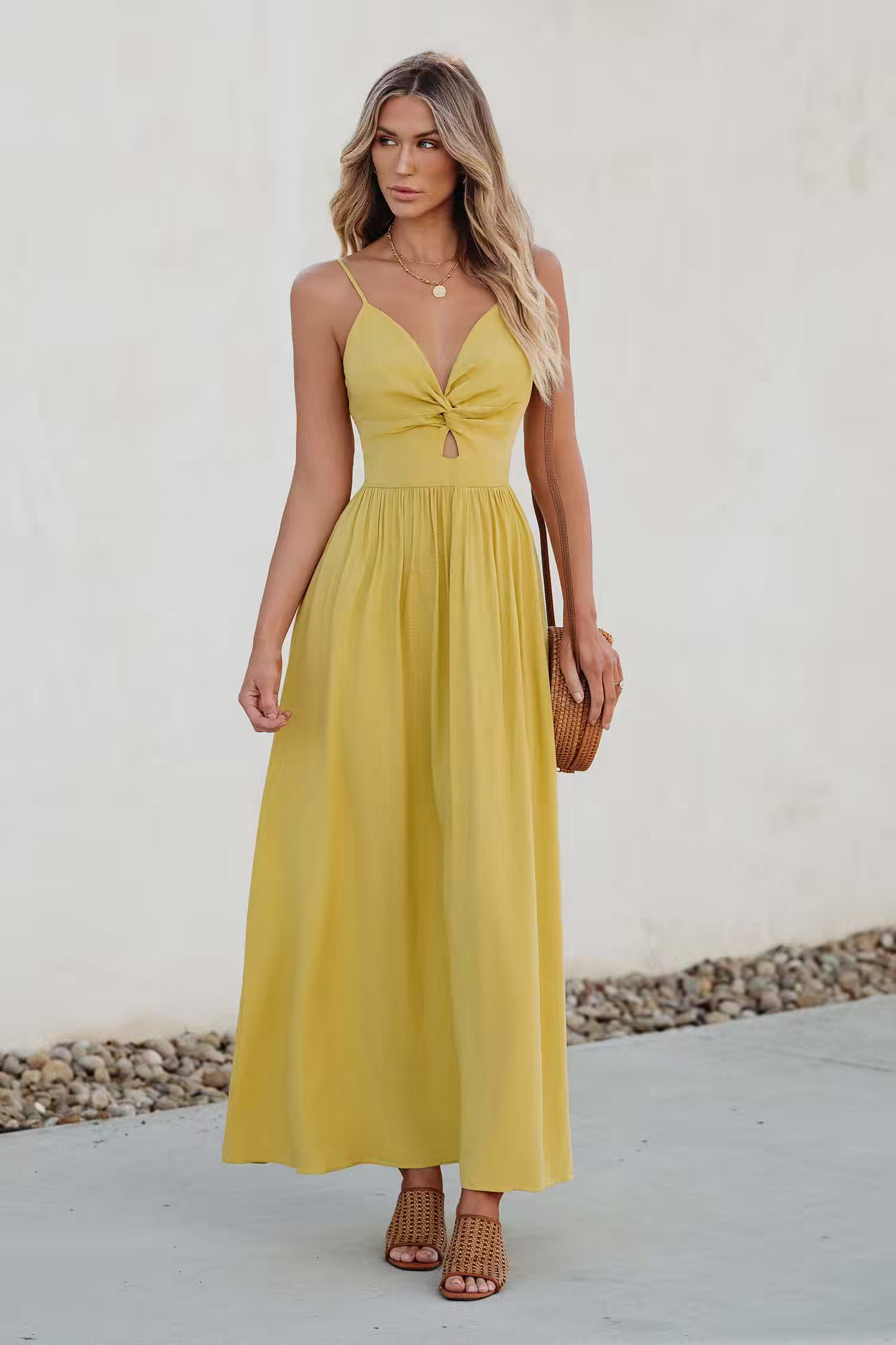 Front Twist & Keyhole Maxi Dress | Cupshe US