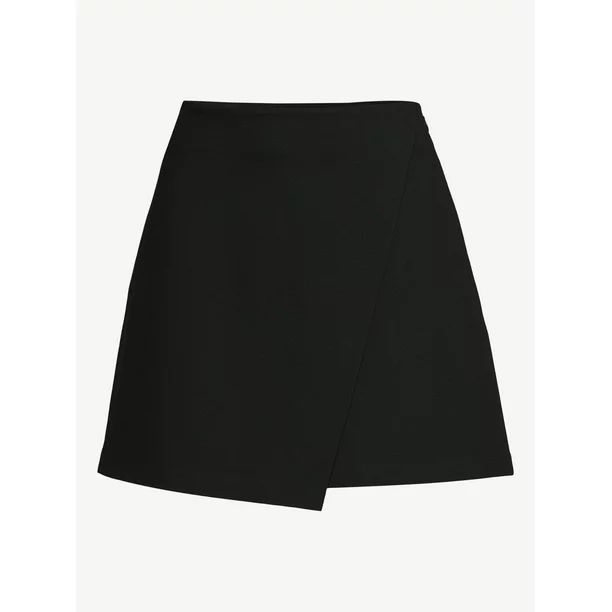 Scoop Women's Fold Over Ponte Mini Skirt, Sizes XS-XXL | Walmart (US)