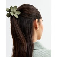 Khaki Green Large Matte Flower Hair Claw Clip New Look | New Look (UK)