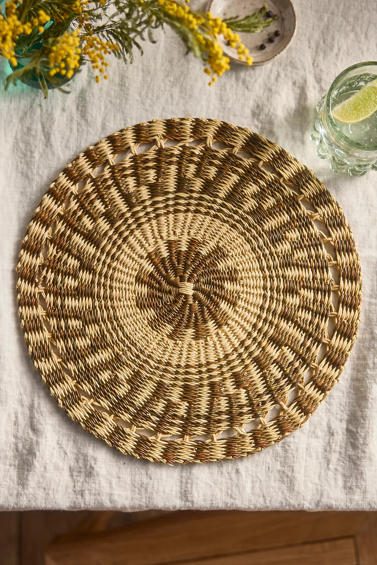 Woven Vetiver Grass Charger | Terrain