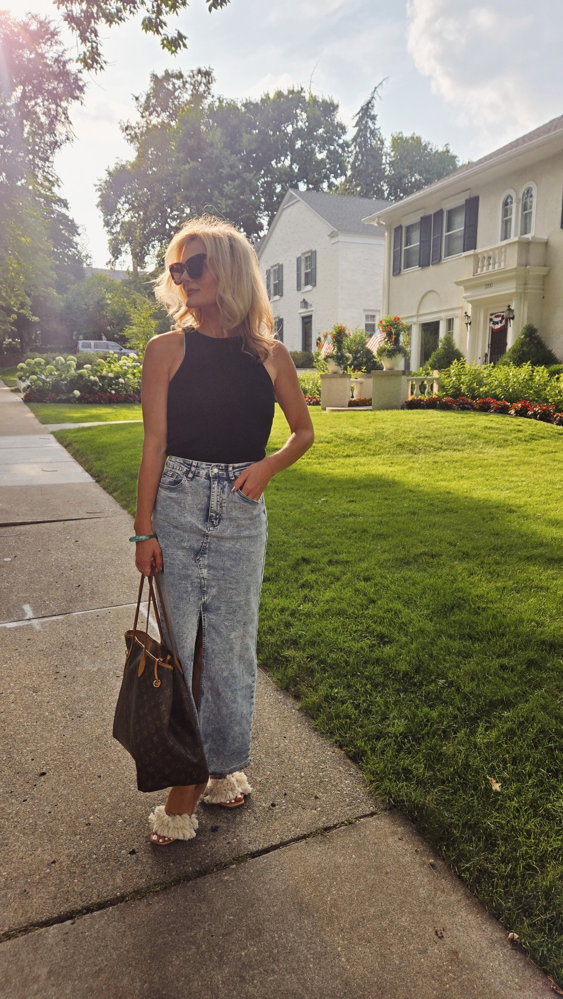Summer nights i wish would never end. This denim skirt might become my whole personality! Won't believe the price, like really! 

#LTKmomlife #LTKootd #LTKOver40