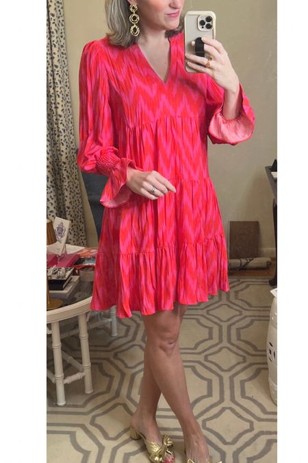 The most fun pink and red dress!