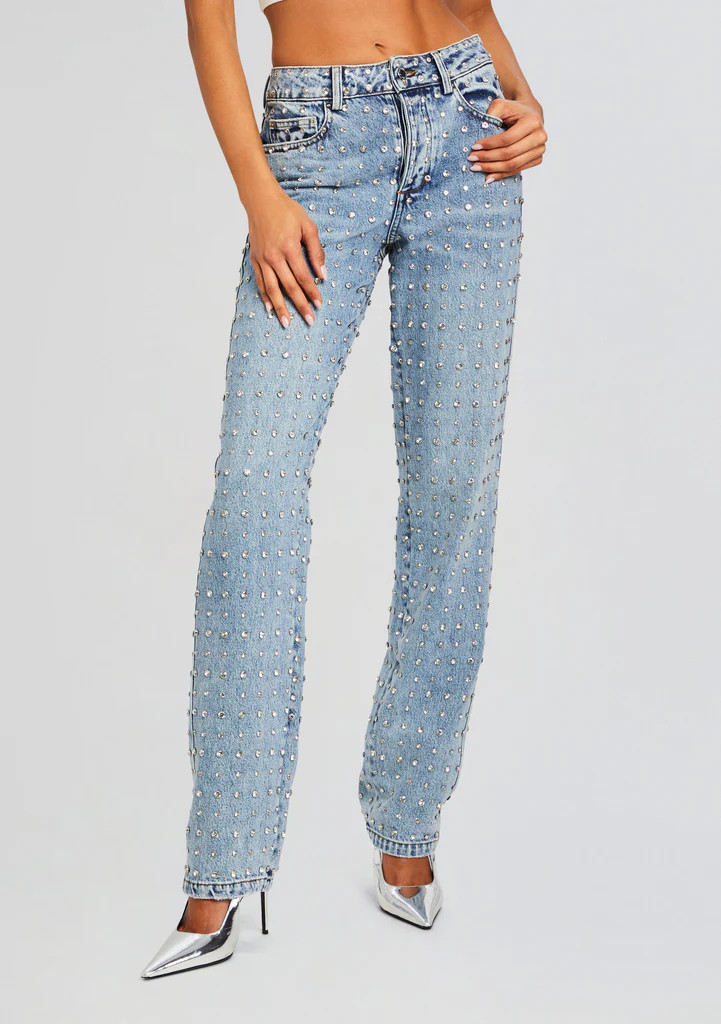 Vero Embellished Denim Pant | Retrofete