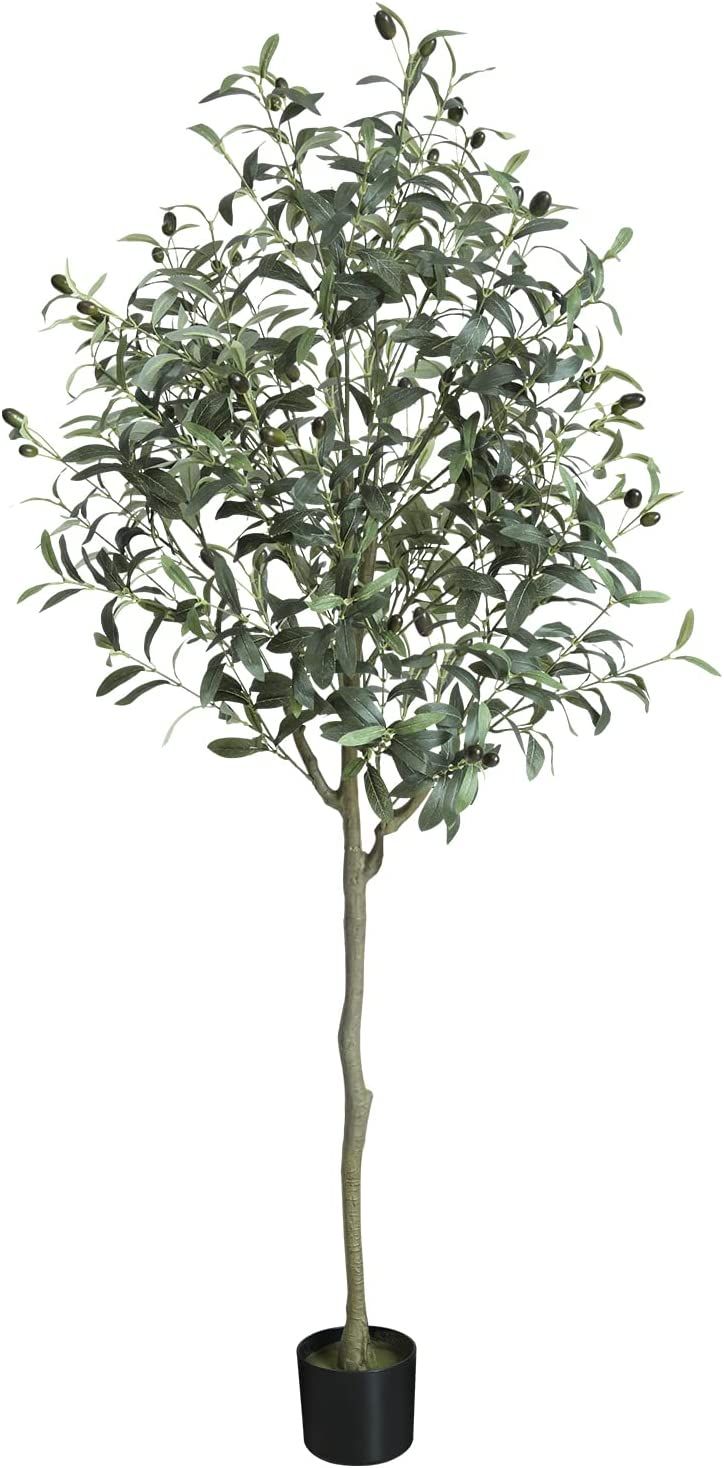 SeelinnS Artificial Olive Tree 5.01FT Fake Olive Silk Tree Large Faux Plants Indoor Tall Olive Br... | Amazon (US)