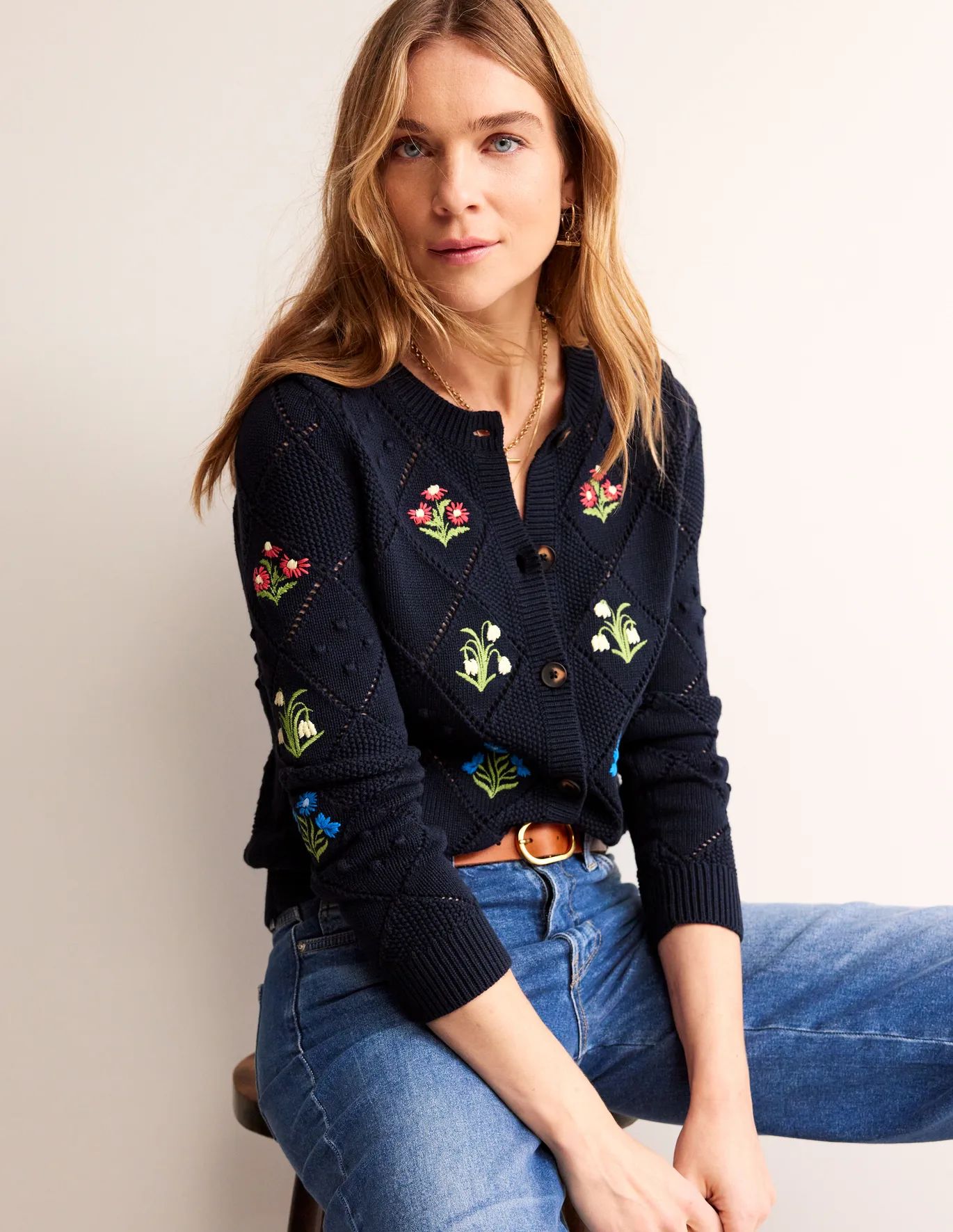 Cotton Embroidered Cardigan | Boden (UK & IE)