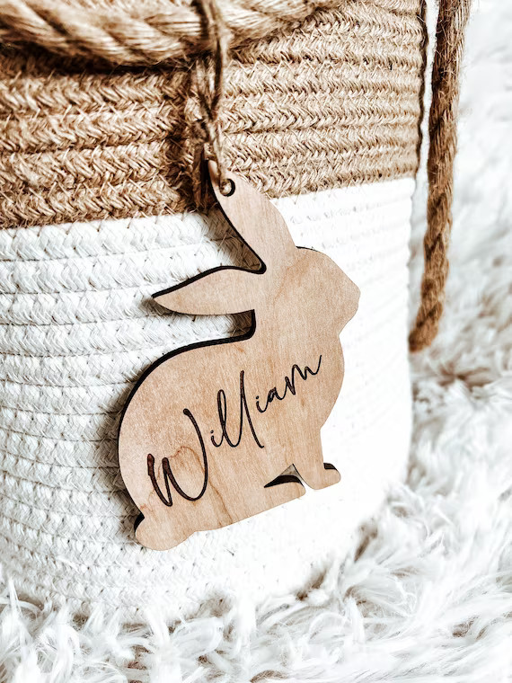 Easter Basket Name Tag Bunny Name Tag Minimalist Name Tag | Etsy | Etsy (US)