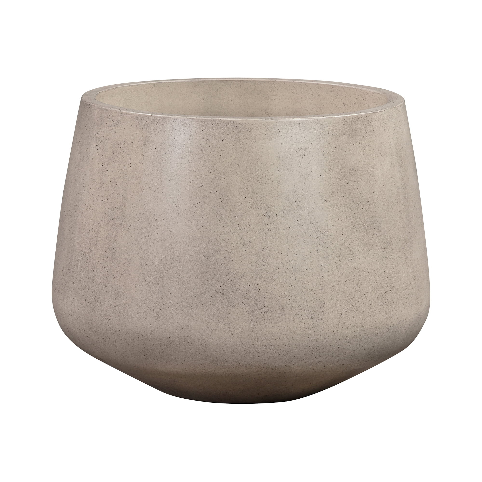 Amethyst Large Round Lightweight White Concrete Indoor or Outdoor Planter in white | Walmart (US)