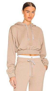 KORAL x David Koma Valo Hoodie in Portobello & White from Revolve.com | Revolve Clothing (Global)