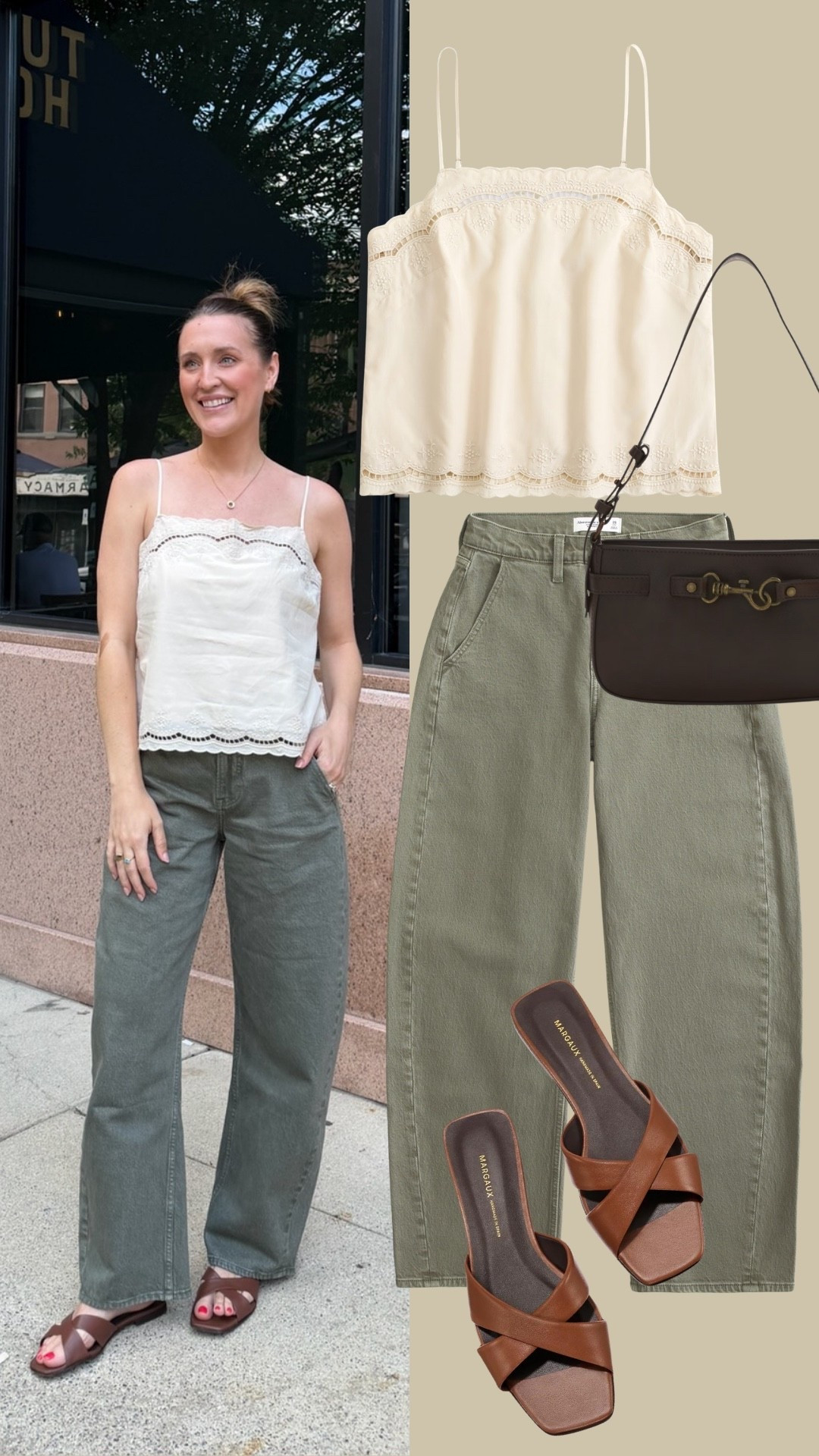 My causal dinner outfit from @abercrombie ! Wearing size S top and 24 denim