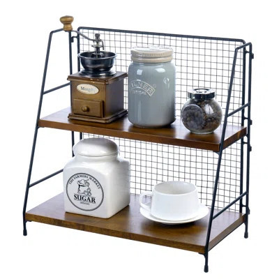 2--Tier Office Acacia Desk Accessories Organizer | Wayfair North America