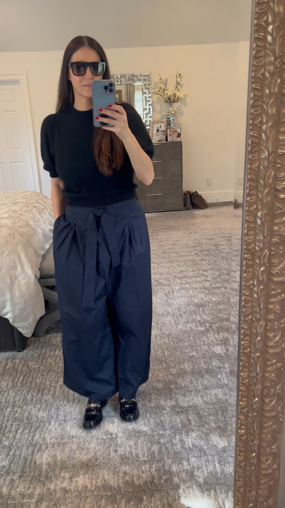 Easy spring look..cashmere sweater and wide leg pants/loafers 🖤

#LTKstyletip #LTKworkwear #LTKFind