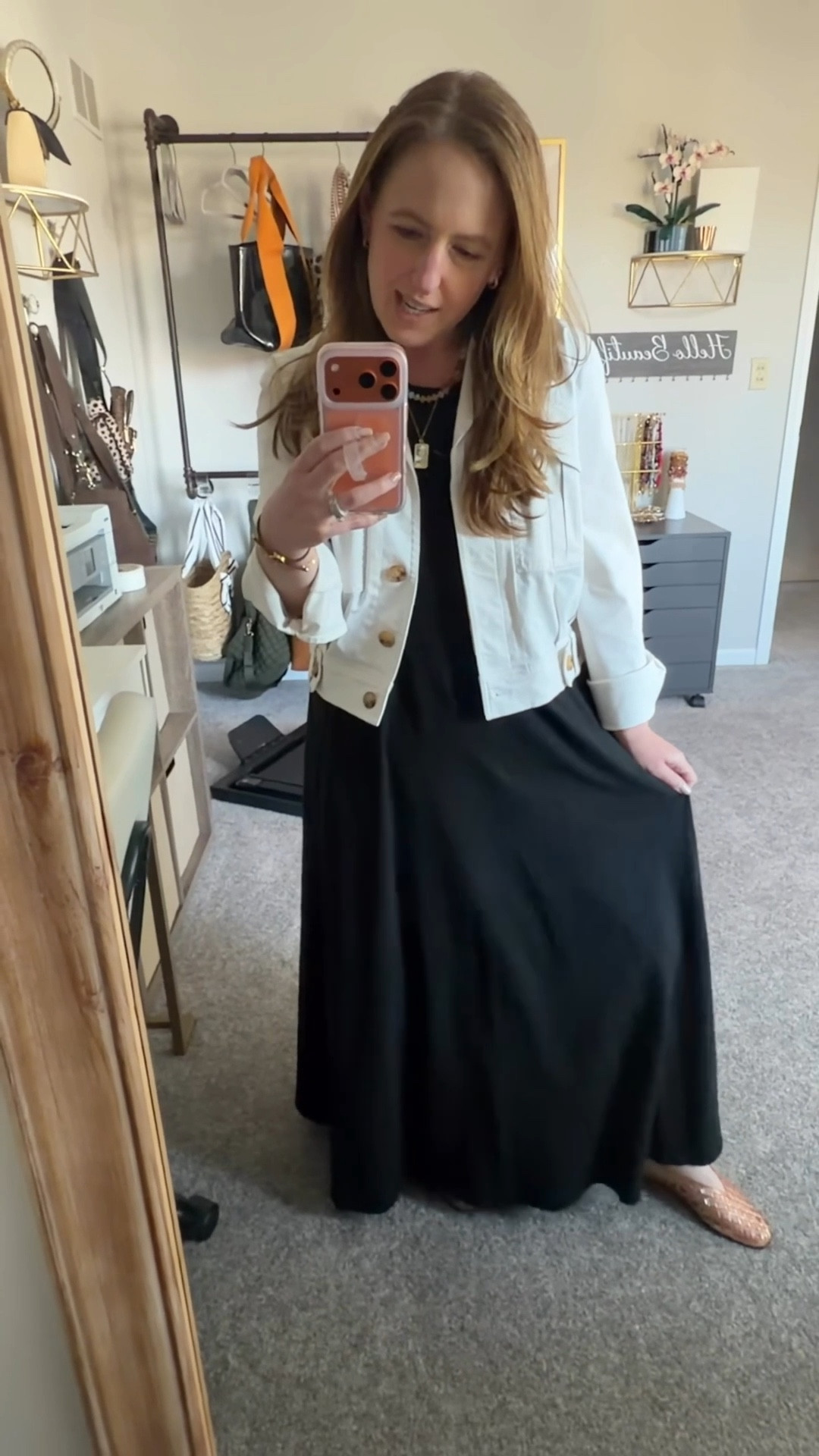 Wow do I want the weather to stay as is!  Wore the most comfortable dress (from Target last year) and dressed it up with a white denim jacket and some fun jelly shoes!

#LTKOver40 #LTKgrwm #LTKootd