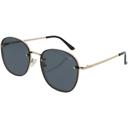 Quay Women s Jezabell Rimless QW-000649-GLD/SMK Gold Round Sunglasses | Walmart (US)
