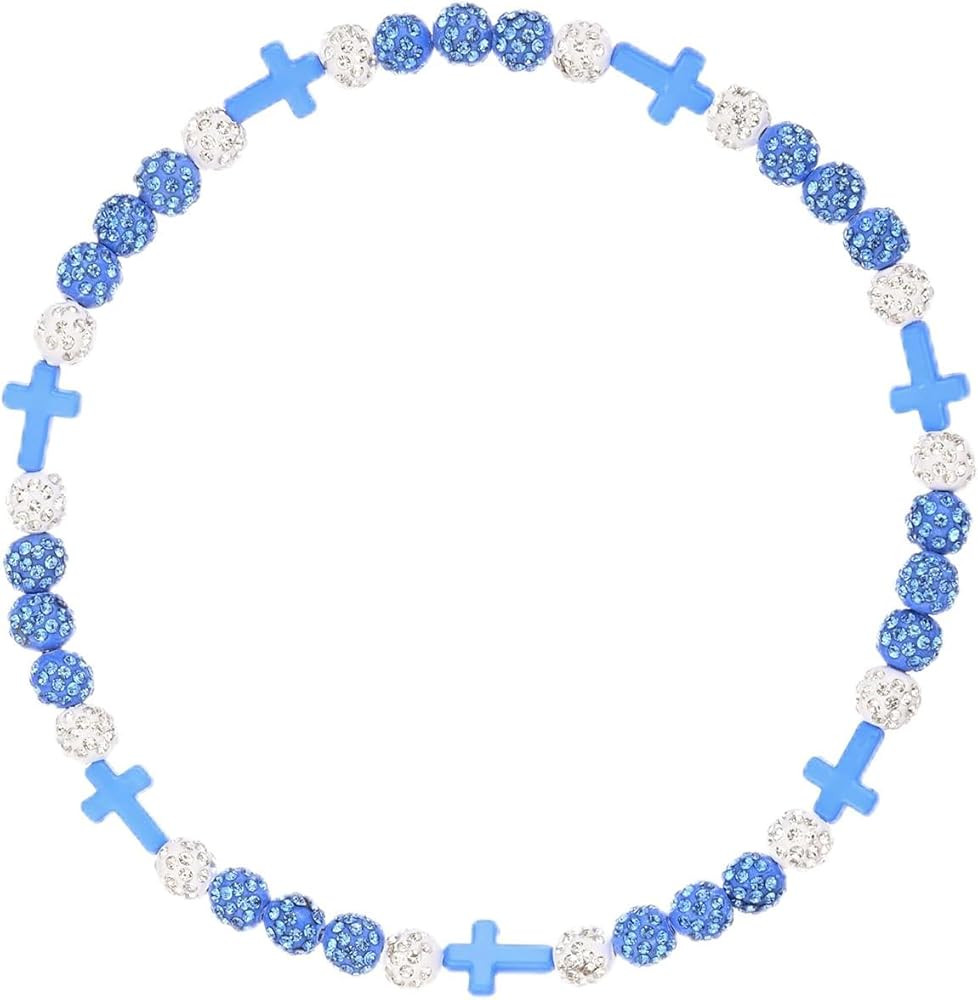 Baseball Beaded Cross Necklace for Boys Girls Kids,Easter Basket Stuffers Baseball Drip Gifts, Rh... | Amazon (US)