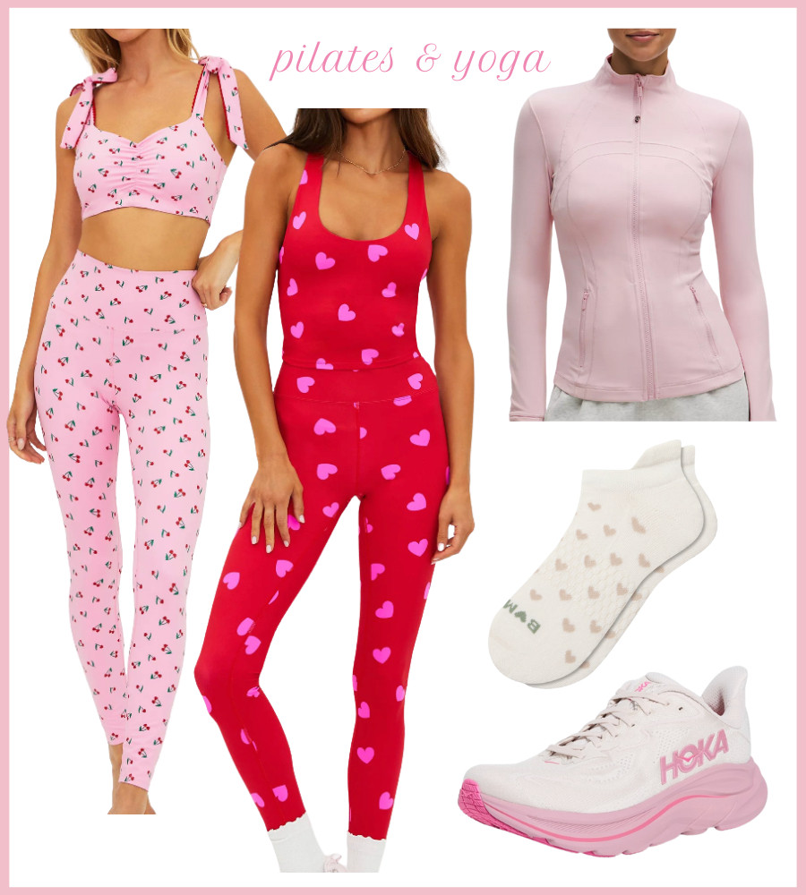 Valentine's Day outfit idea: pilates and yoga, workout wear, workout outfit, gym outfit, beach riot. More on DoSayGive.com  

 #LTKfitnessgoals #LTKSaleAlert #LTKFindsUnder100