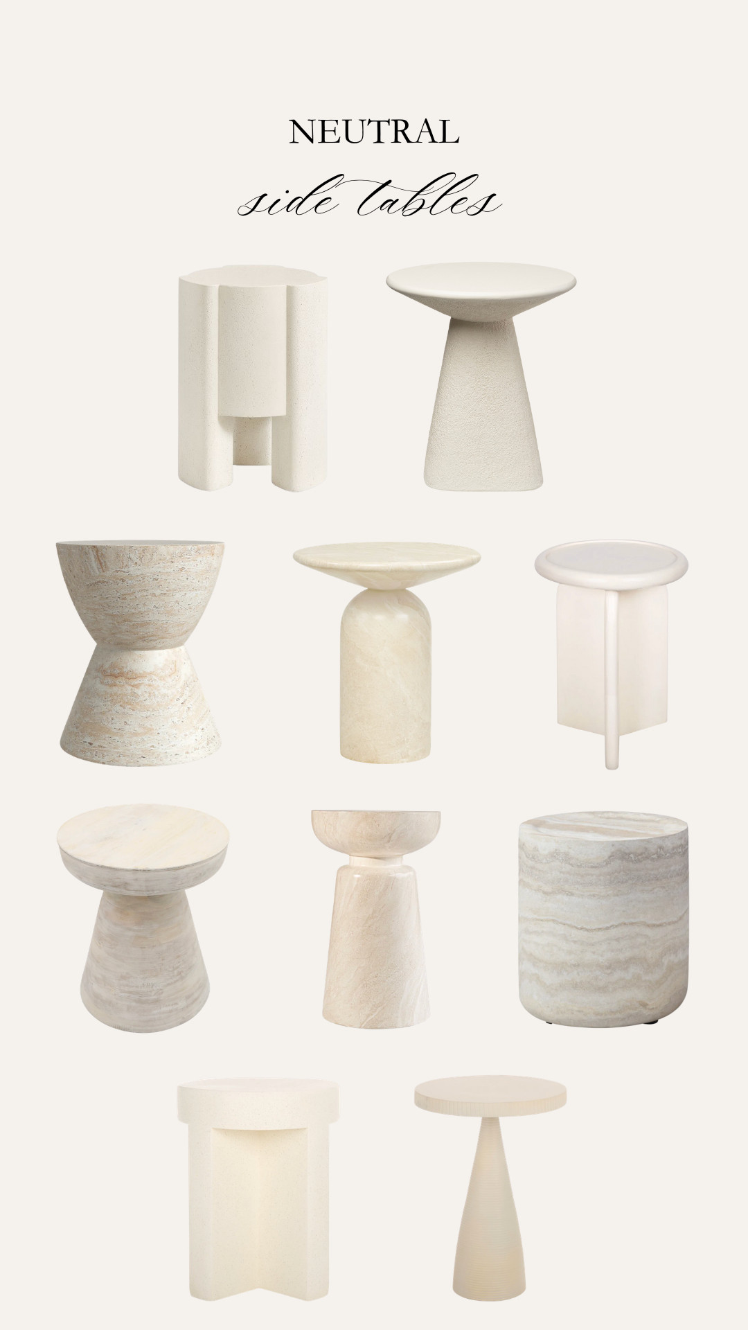 Affordable neutral end tables 

 

#LTKHome