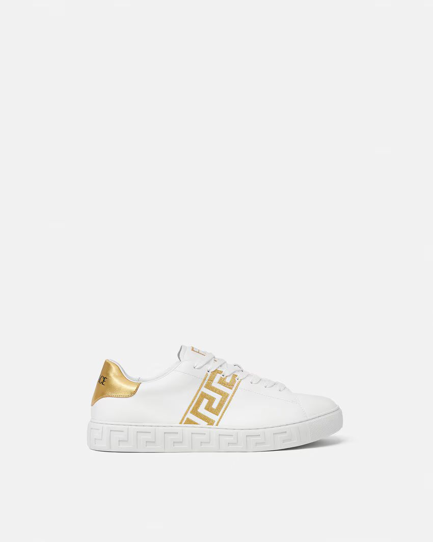 Embroidered Greca Sneakers | Versace (US)