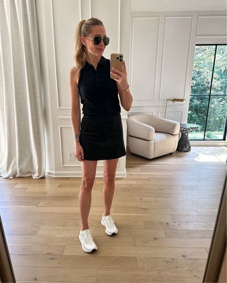 Fashion Jackson golf outfit 
Tank (small), skirt (small), On Sneakers (tts) Celine sunglasses old (linked similar) 

#LTKStyleTip #LTKActive #LTKFindsUnder100