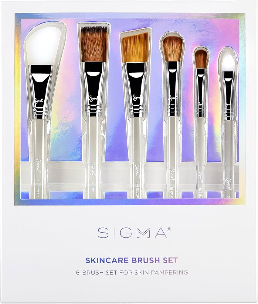 Sigma Beauty - Skincare Brush Set, 6 Piece Makeup Brush Set | Amazon (US)