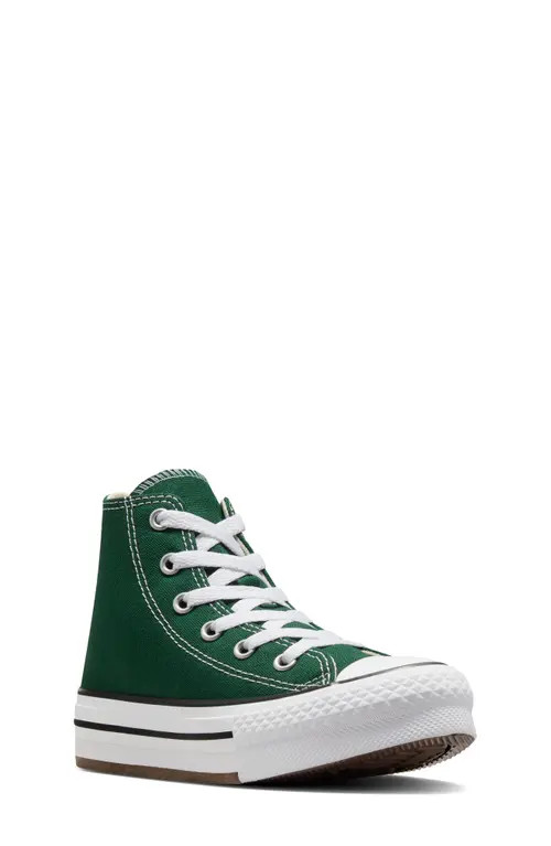 Converse Kids' Chuck Taylor® All Star® EVA Lift High Top Sneaker in Green Envy/White/Ivory at Nordstrom, Size 2.5 M | Nordstrom