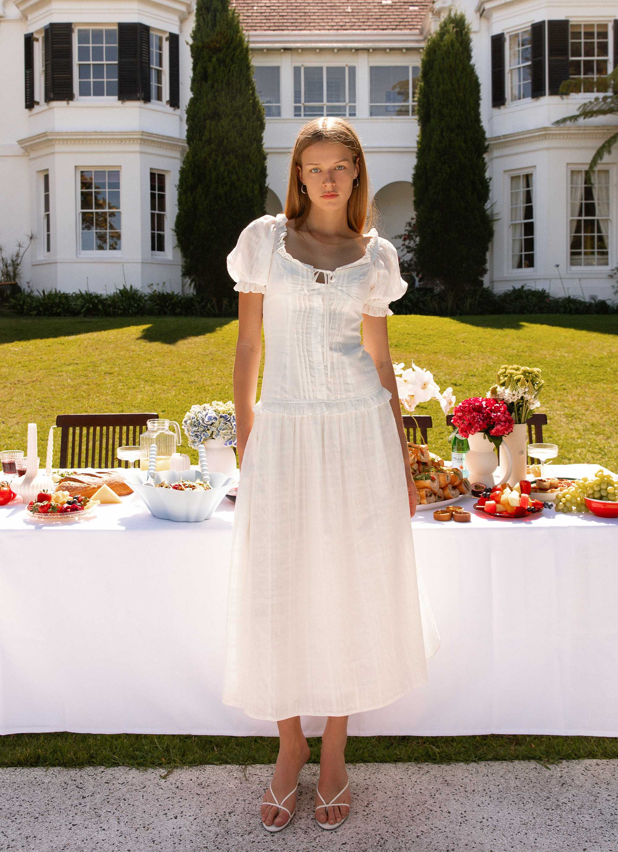 Hundred Percent Midi Dress - White | Peppermayo (Global)