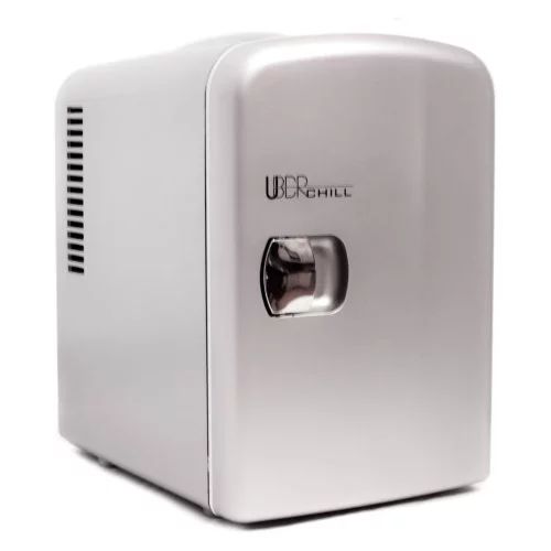 Uber Appliance UB-CH1 6-Can Portable Cooler/Warmer Mini Fridge, Silver | Walmart (US)