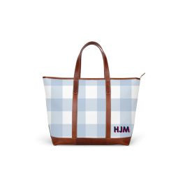 St. Charles Zippered Yacht Tote - Monogram Stripe | Barrington Gifts