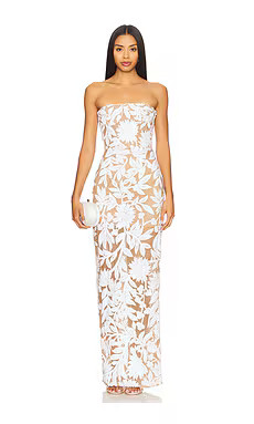 Bronx and Banco Dahlia Maxi Dress in White Silver from Revolve.com | Revolve Clothing (Global)